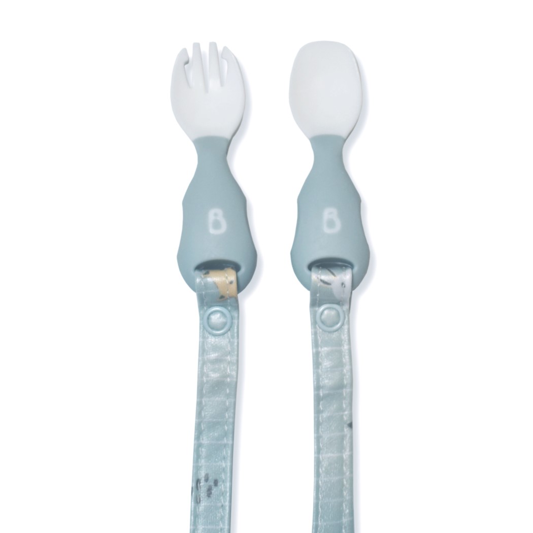 WYPRZEDAŻ Arctic Design - Łyżeczka i Widelec z możliwością doczepienia do Śliniaka - BIBaDO