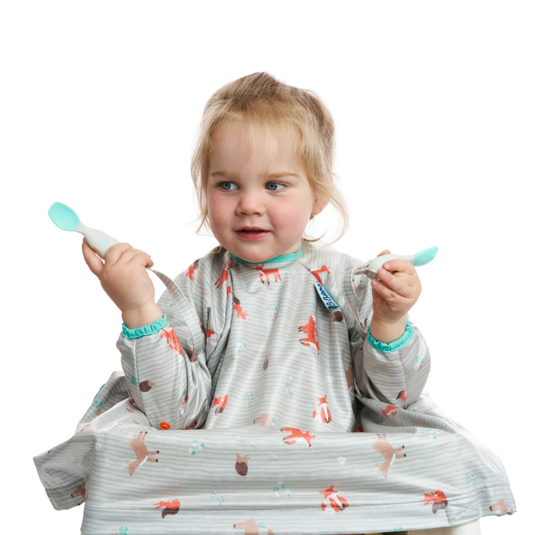 WYPRZEDAŻ Woodland Friends - Łyżeczka i Widelec z możliwością doczepienia do Śliniaka - BIBaDO