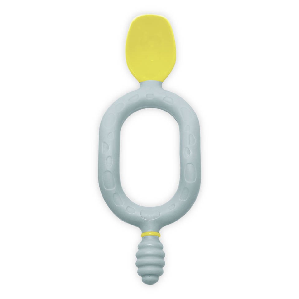 WYPRZEDAŻ Dwuetapowa Łyżeczka - 2-pak, 6 miesięcy+ Pink & Grey - BIBaDo