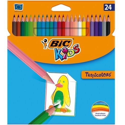 Kredki Ołówkowe Tropicolors - 24 sztuki - BIC Kids