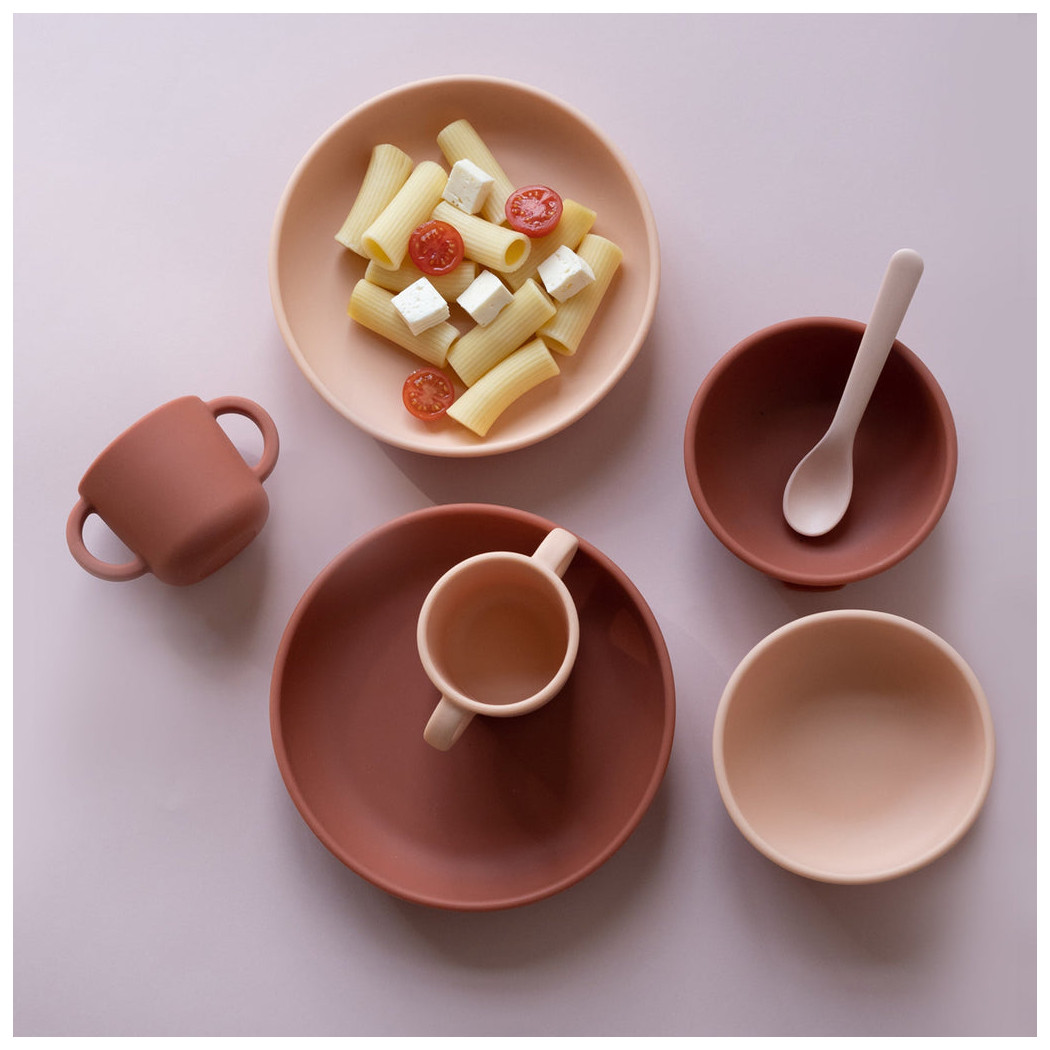 Blush/ Terracotta - Silikonowe Talerzyki - Talerzyk 2szt - EKOBO
