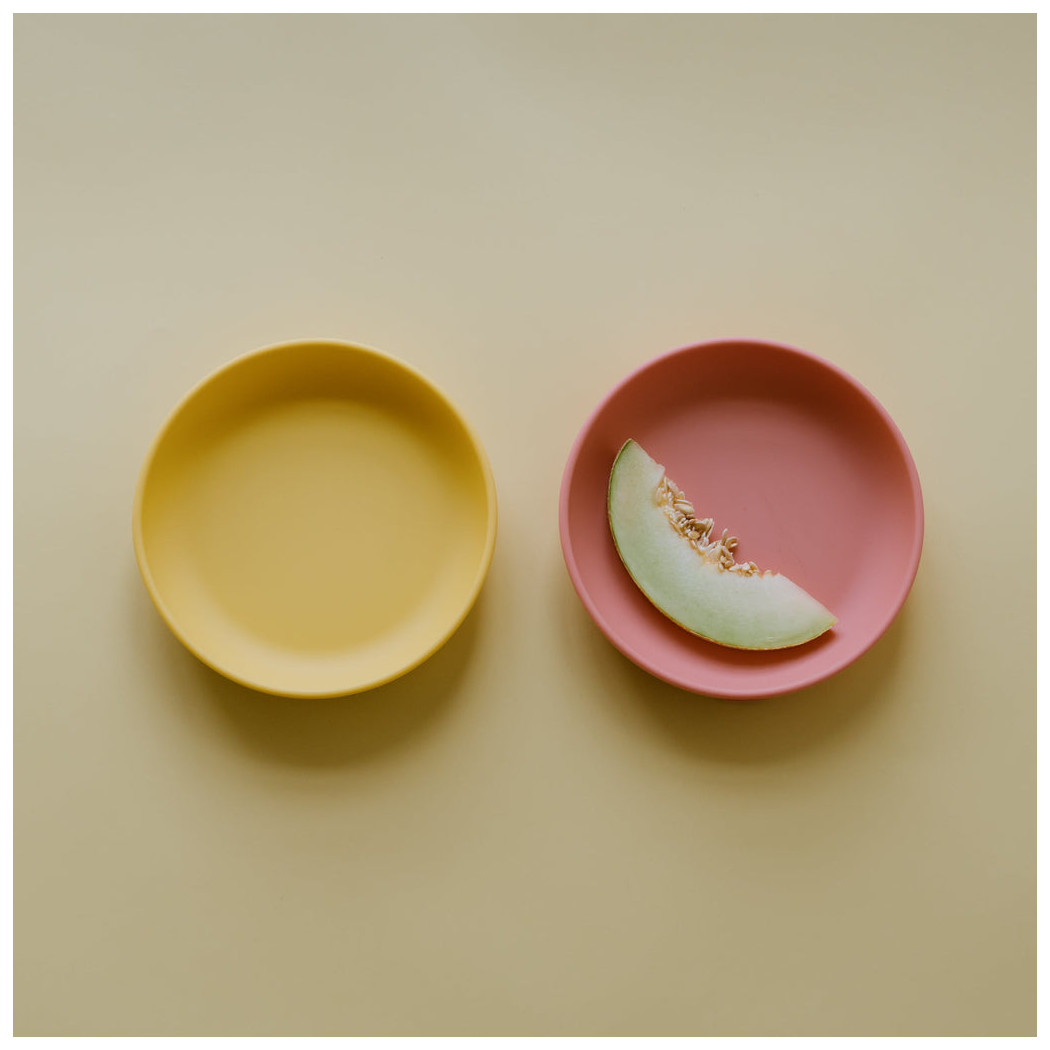WYPRZEDAŻ Coral/ Mimosa - Silikonowe Talerzyki - Talerzyk 2szt - EKOBO