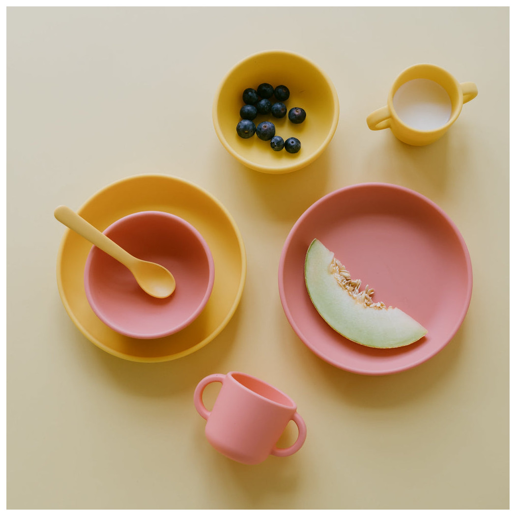 WYPRZEDAŻ Coral/ Mimosa - Silikonowe Talerzyki - Talerzyk 2szt - EKOBO