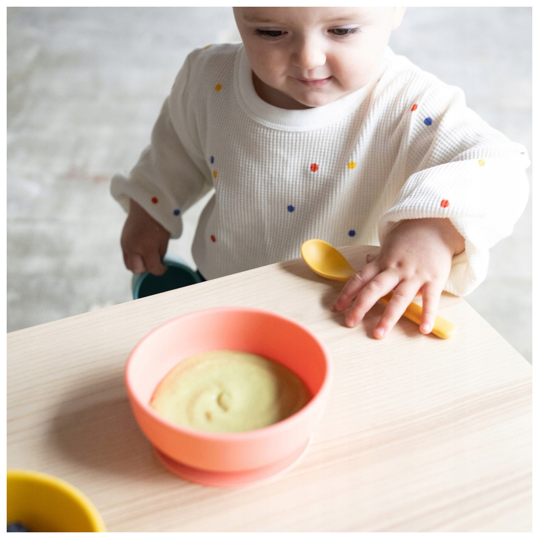 WYPRZEDAŻ Coral/Mimosa - Silikonowe Miseczki - Miska 2szt - EKOBO