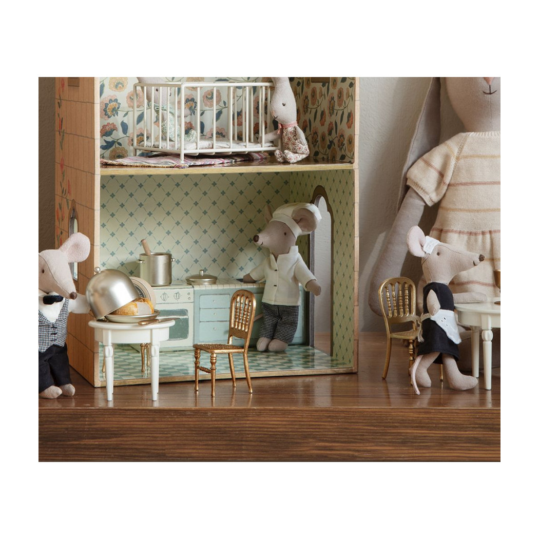 Złote Krzesełko - Chair Mouse - Akcesoria Dla Lalek - Maileg