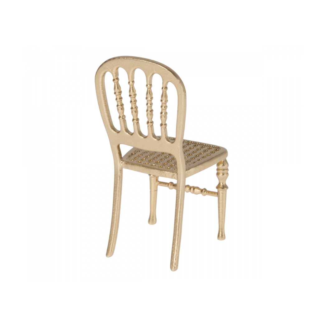 Złote Krzesełko - Chair Mouse - Akcesoria Dla Lalek - Maileg