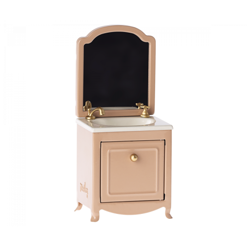 Dark Powder - Szafka z Lustrem i Umywalką - Sink Dresser With Mirror Mouse - Akcesoria Dla Lalek - Maileg