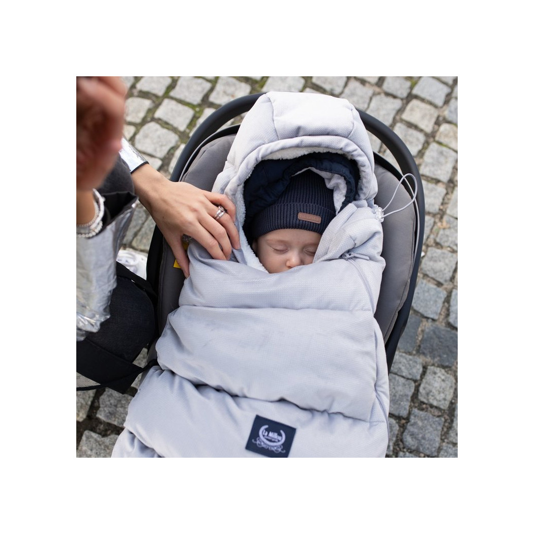 Śpiwór - Aspen Winterproof - Stroller Bag Baby - Wind Blue - La Millou - Velvet Collection