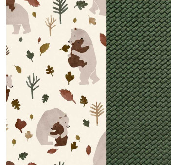 Hug Me & Velvet Khaki - Wkładka do wózka - Stroller Pad - La Millou - Organic Jersey Collection