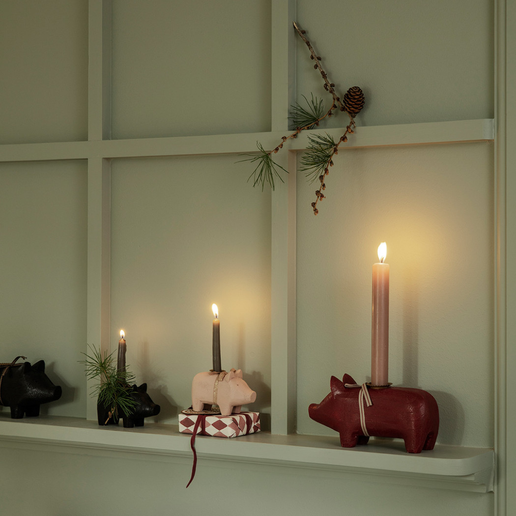 Serduszko w Fioletową Kratkę - Dekoracja Bożonarodzeniowa - Metal Ornament Braided Heart Light Purple - Maileg Christmas