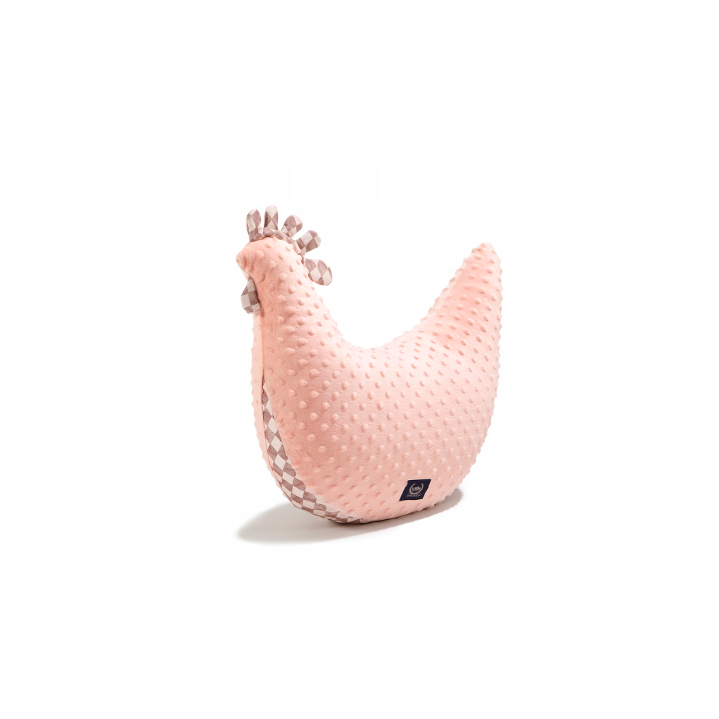Kura Babci Dany - Powder Pink & Princess Chessboard - Ozdobna Poduszka do Karmienia - La Millou
