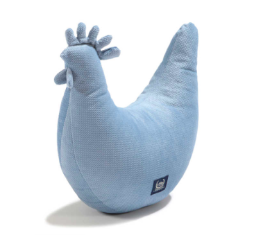 Kura Babci Dany - Wind Blue - Ozdobna Poduszka do Karmienia - La Millou - Velvet Collection