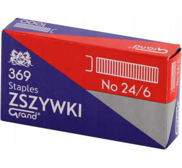 Zszywki Grand 24/6 1000 sztuk- Srebrne