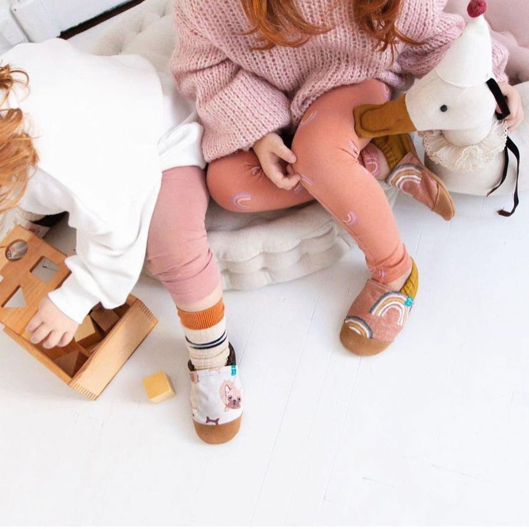 Green Birdie ze skórką - rozmiar 2-3 lata - Papcie Titot - SKÓRZANA PODESZWA