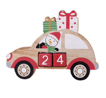 Auto z Prezentami - Figurka Drewniana Kalendarz Adwentowy 13 cm - Altom Design