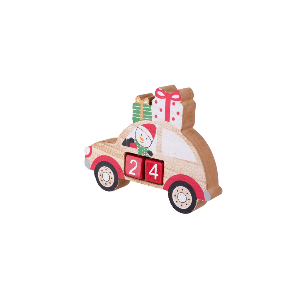 Auto z Prezentami - Figurka Drewniana Kalendarz Adwentowy 13 cm - Altom Design