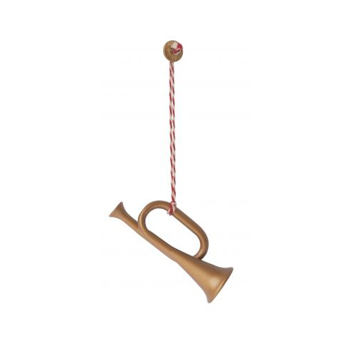 Miedziana Mała Trąbka - Dekoracja Bożonarodzeniowa - Metal Ornament Trumpet - Akcesoria dla Lalek - Maileg