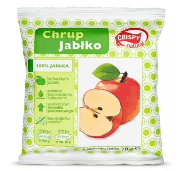 Jabłko Suszone Chipsy 18g - Plasterki - Crispy Natural