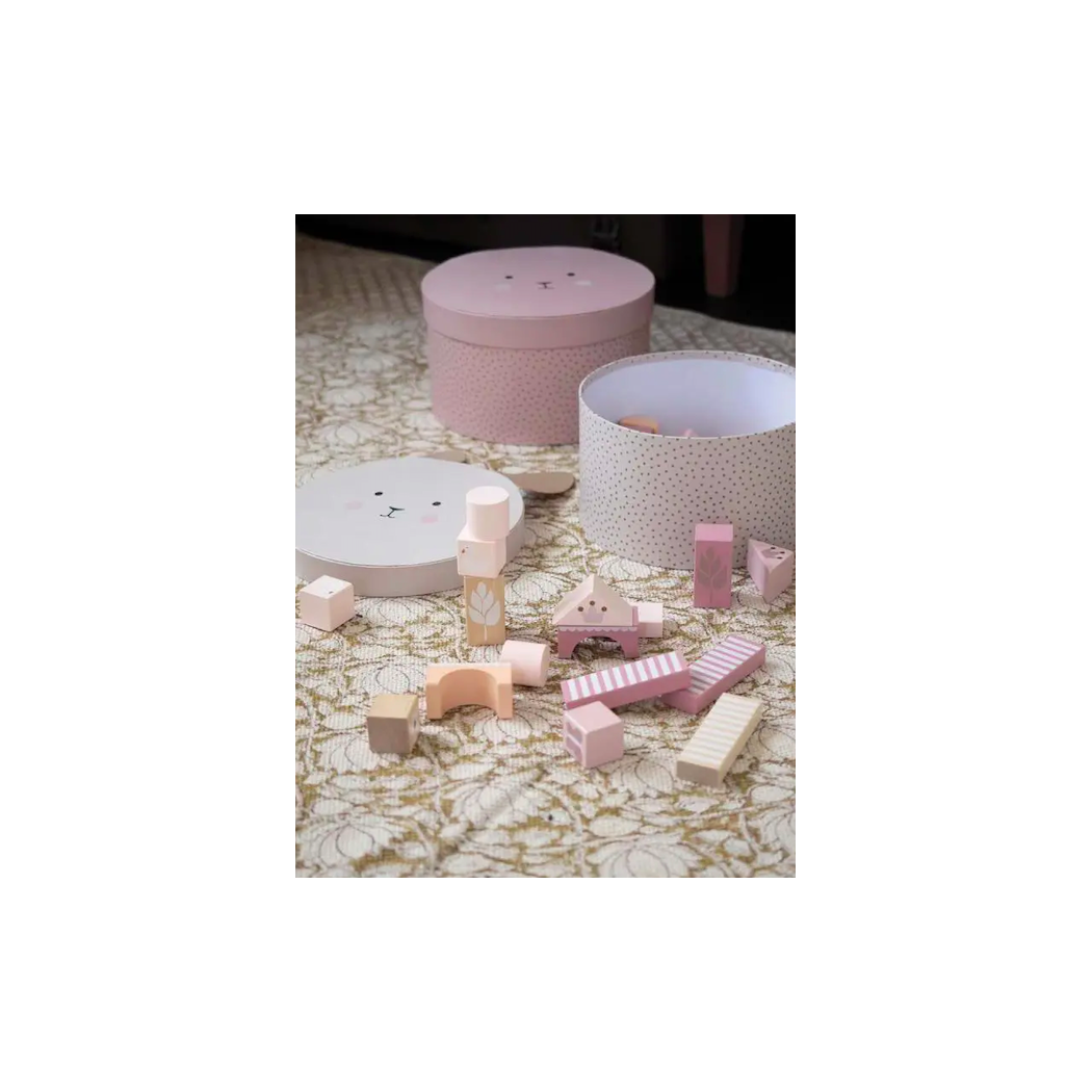 Księżniczki - Różowe Drewniane Klocki - JaBaDaBaDo