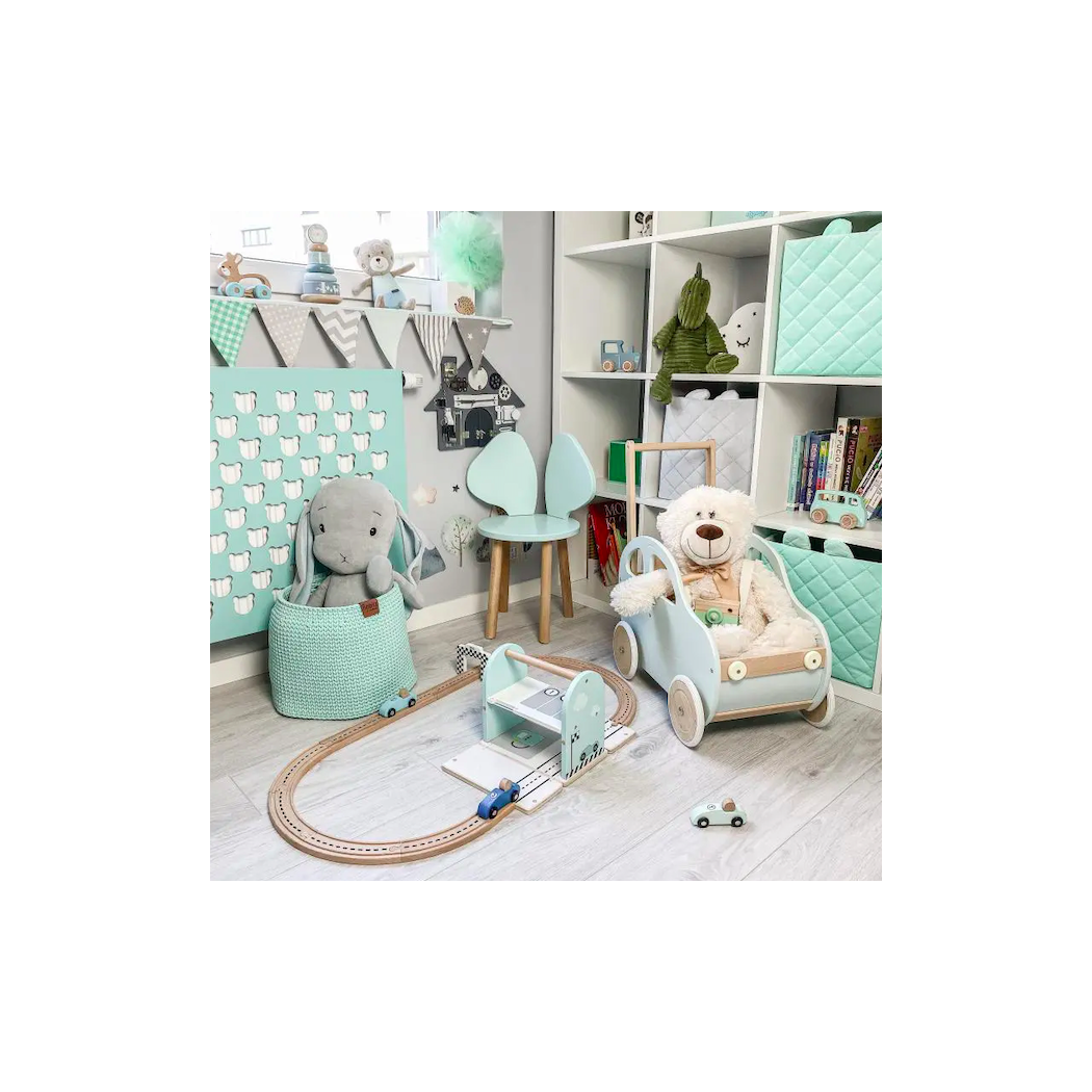 Tor Wyścigowy z Autami Składany - Drewniana Zabawka JaBaDaBaDo