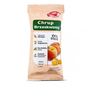Brzoskwinia Suszona Chipsy 12g - Kostka - Crispy Natural
