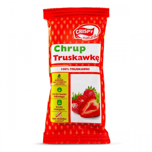 Truskawka Suszona Chipsy 10g - Plasterki - Crispy Natural