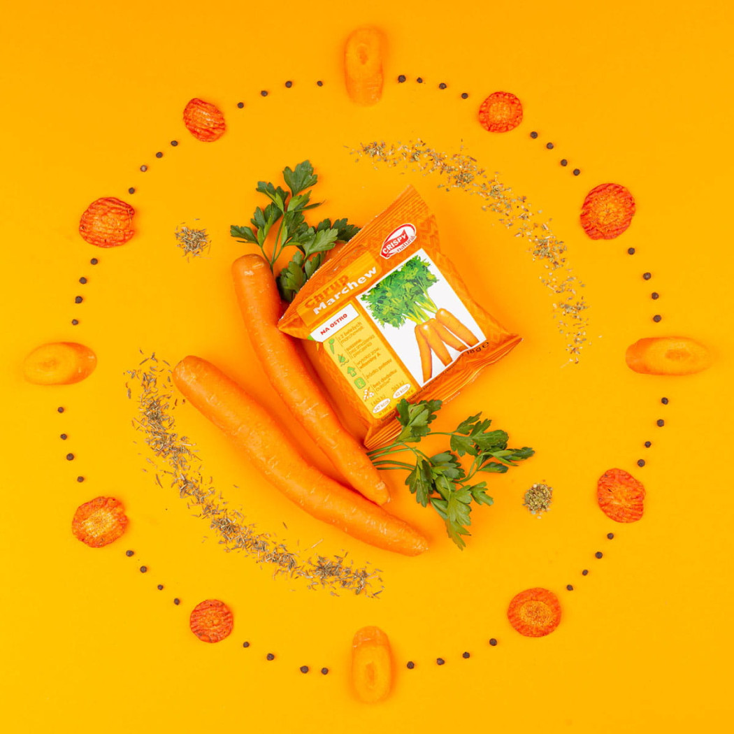 Marchew Suszona z Przyprawami Chipsy 18g - Plasterki - Crispy Natural