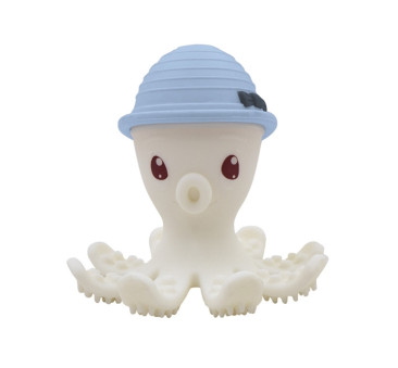 Niebieska Ośmiornica - Gryzak Zabawka - Powder Blue - Mombella