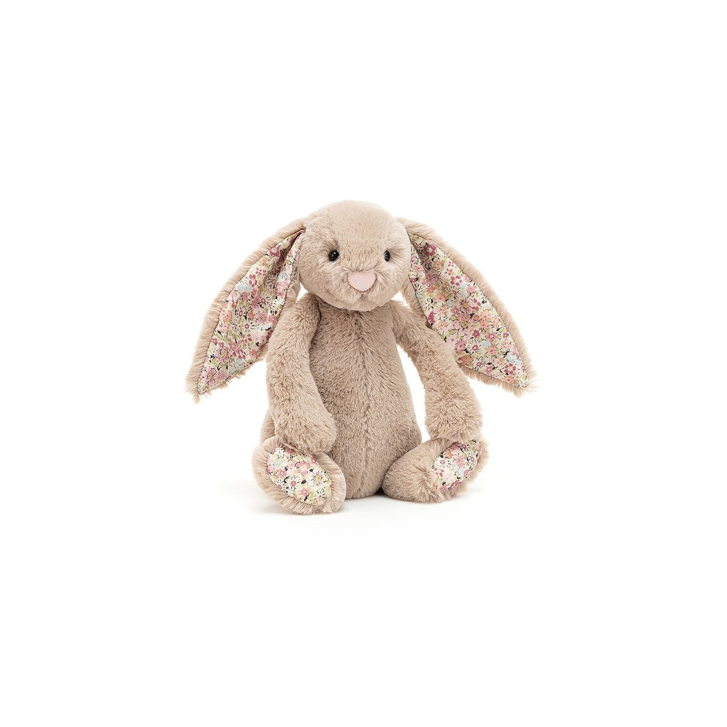 Beżowy Królik Kwiatowe Uszy i Stópki 18 cm - Maskotka Przytulanka - JellyCat