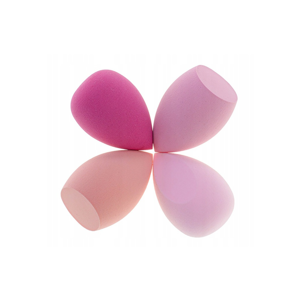 Zestaw 4 Gąbeczek do Makijażu - Beauty Blender - Stojak Gąbka Make Up