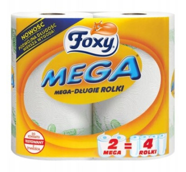 Ręcznik Papierowy Kuchenny 2 Długie Rolki- Foxy Mega