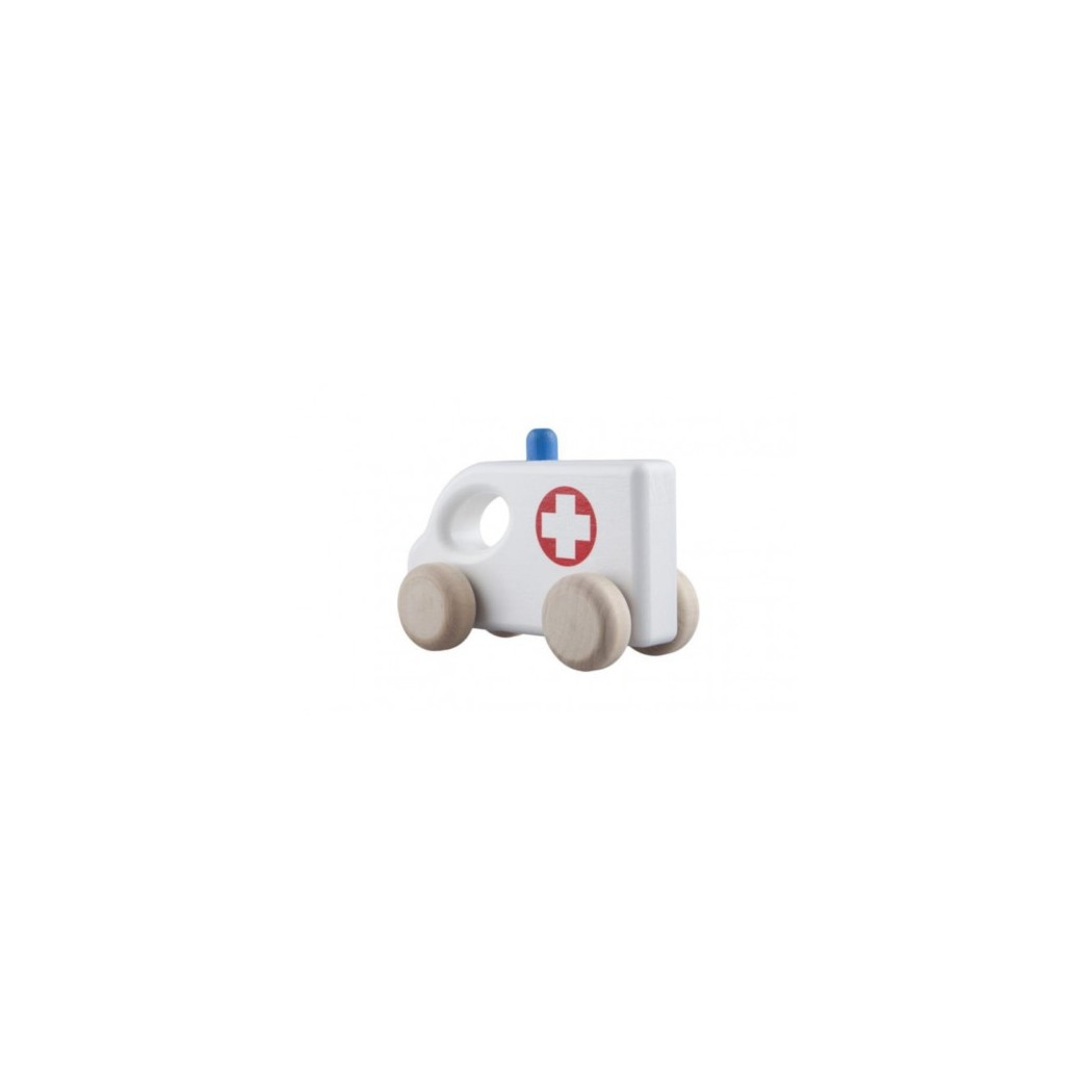 Ambulans drewniany samochodzik karetka Lupo Montessori