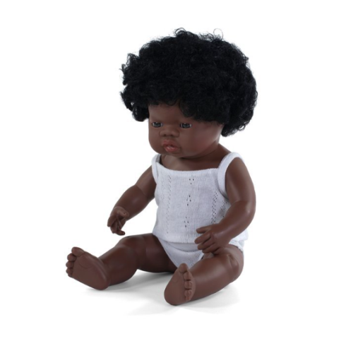 Afrykanka 38 cm - Lalka Dziewczynka Afrykanka - Miniland Doll - Miniland