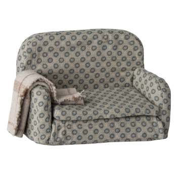 Szara Rozkładana Kanapa - Sofa Bed - Akcesoria Dla Lalek - Maileg