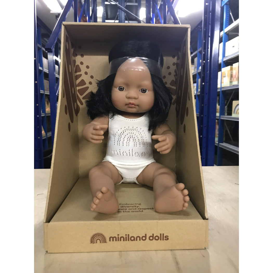 Hiszpanka 38 cm - Lalka Dziewczynka Hiszpanka - Miniland Doll - Miniland
