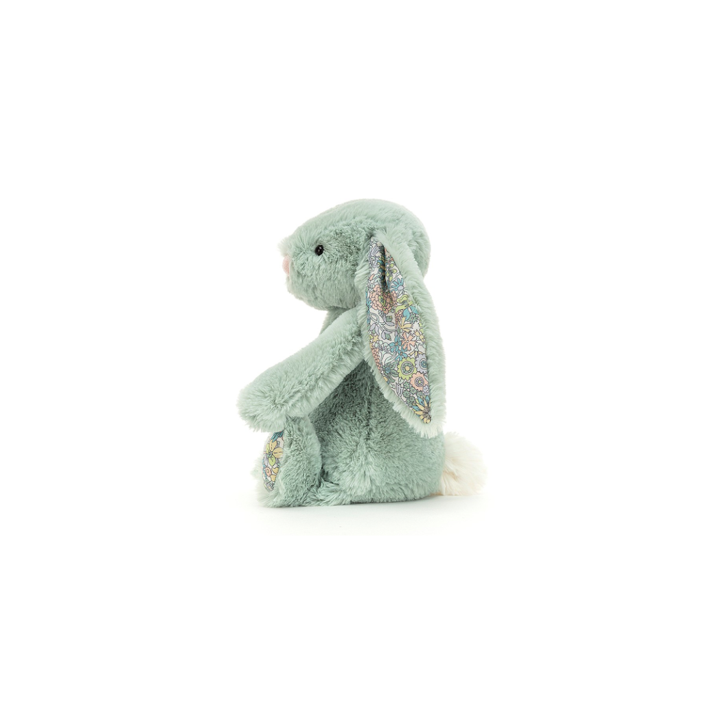 Miętowy Królik Kwiatowe Uszy i Stópki 31 cm  - Maskotka Przytulanka - JellyCat