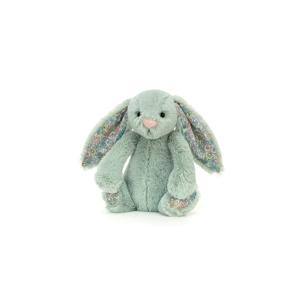 Miętowy Królik Kwiatowe Uszy i Stópki 31 cm  - Maskotka Przytulanka - JellyCat