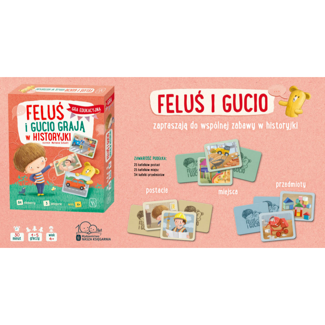 Feluś i Gucio grają w historyjki - Rodzinna Gra Edukacyjna - Nasza Księgarnia