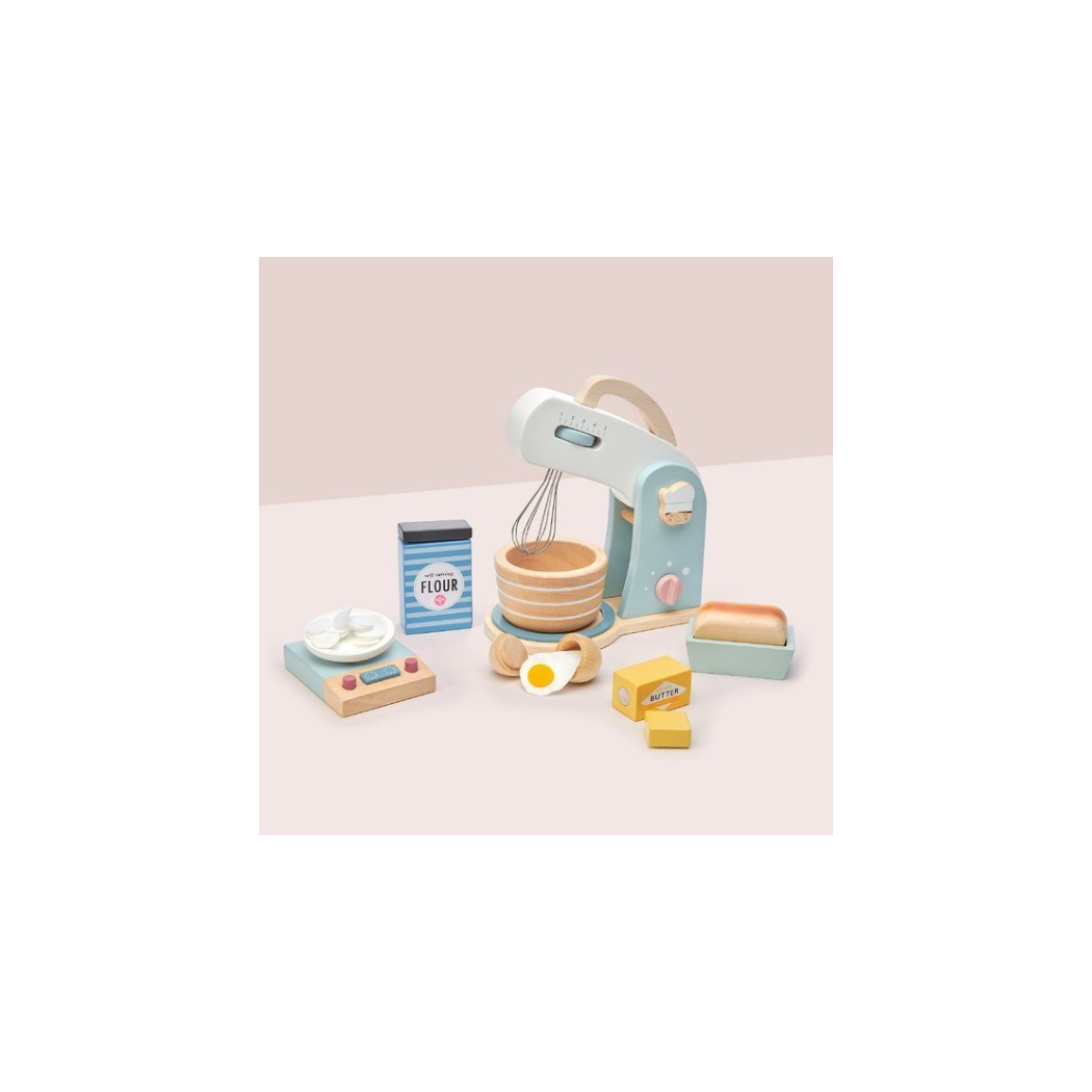 Drewniany Mikser z Zestawem do Pieczenia - Mini Chef -  Tender Leaf Toys
