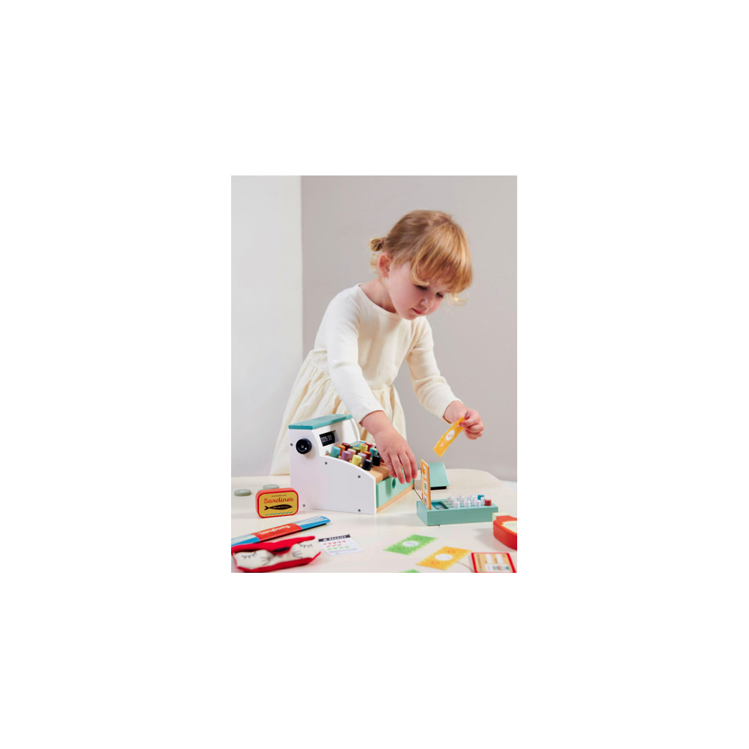 Drewniana Kasa Sklepowa ze Skanerem - Tender Leaf Toys
