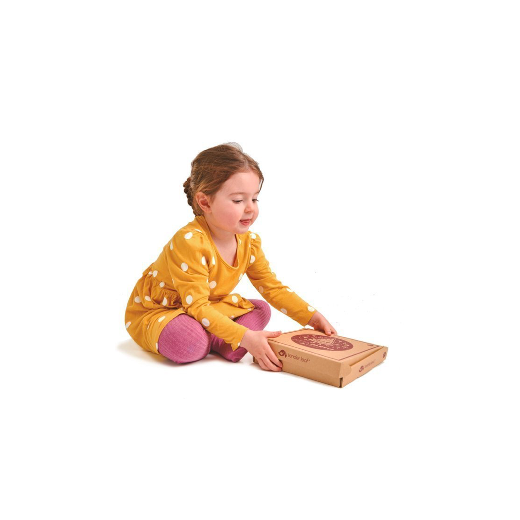 Drewniana Pizza z Dodatkami na Rzepy - Tender Leaf Toys