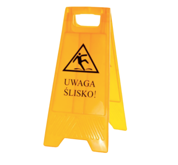 UWAGA ŚLISKO! - TABLICA INFORMACYJNA - POTYKACZ