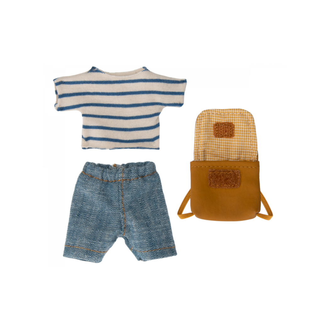 Myszka Rowerzysta - Tricycle Mouse - Big Brother With Bag - Maileg