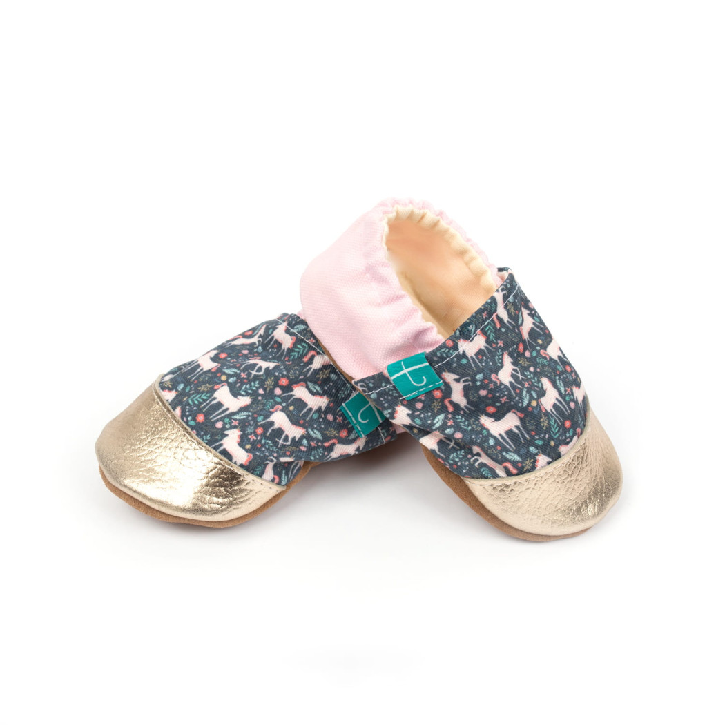 Unicorn Magic - rozmiar 12-18 miesięcy 20/21 13,5 cm - Papcie Titot - SKÓRZANA PODESZWA