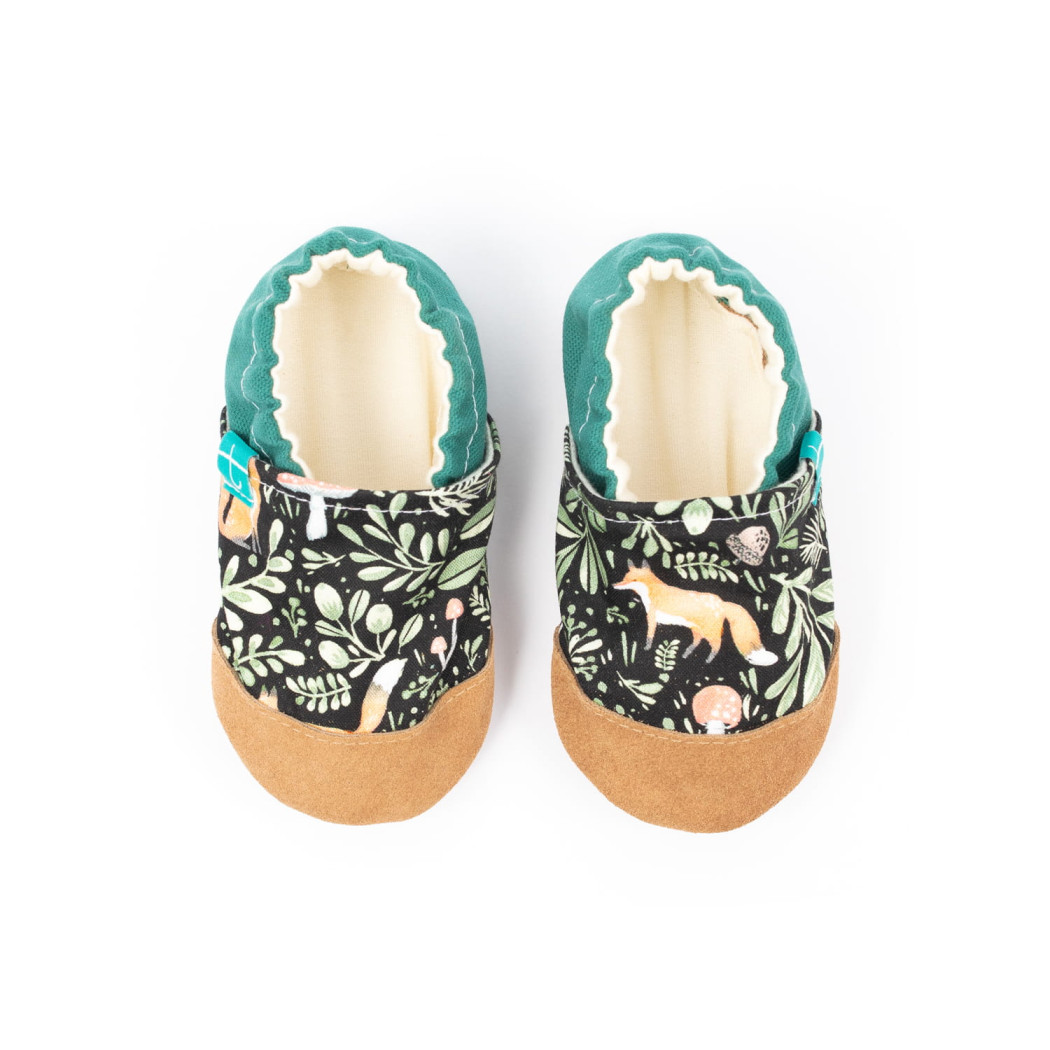 Forest Fox - rozmiar 12-18 miesięcy - Papcie Titot - SKÓRZANA PODESZWA