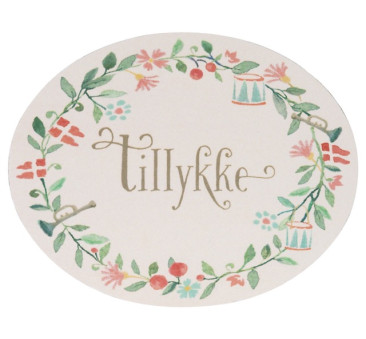 Etykiety Prezentowe - Bileciki na Prezenty - Gift Cards - Tillykke - Maileg