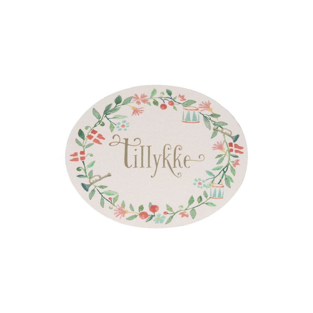 Etykiety Prezentowe - Bileciki na Prezenty - Gift Cards - Tillykke - Maileg