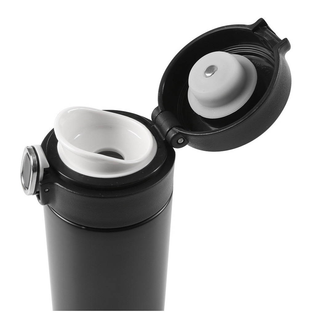 Czarny Kubek Termiczny 420 ml - Wyświetlacz LED - Altom Design