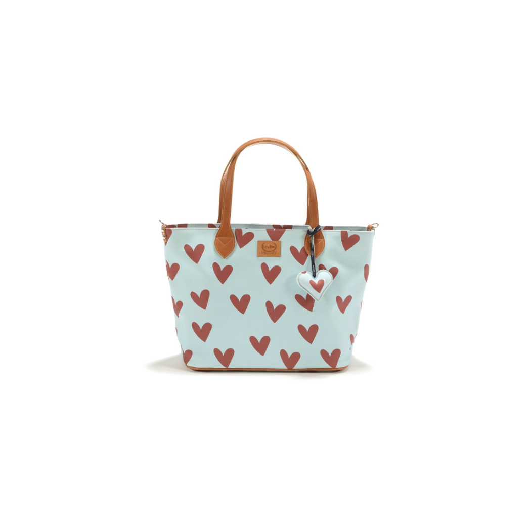 Torba Dla Mamy Large Zip - Heartbeat Blue - Premium - La Millou Feeria