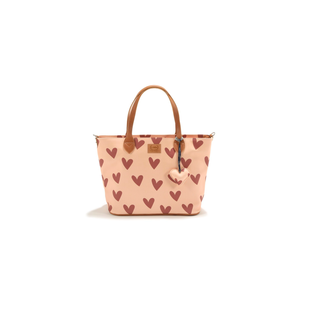 Torba Dla Mamy Large Zip - Heartbeat Pink - Premium - La Millou Feeria